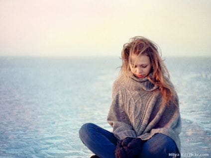 Young Woman With Winter Blues