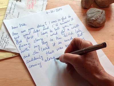 For getting words when writing a letter