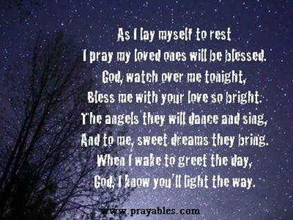 Prayables - Bedtime Prayers for Adults - Prayer Quotes - Go to Sleep