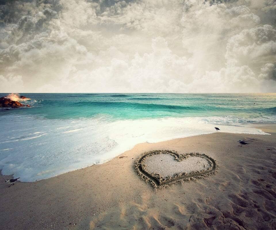Пляж сердце