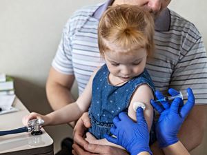 girl getting a shot