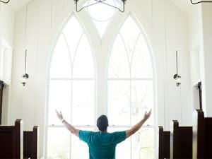 man in church