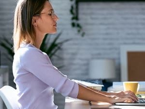 Woman sitting at desk