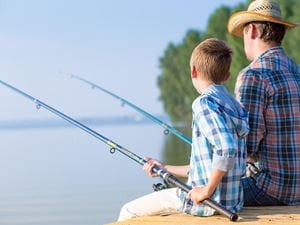 family fishing