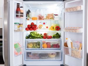 food in fridge