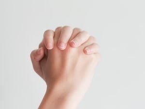 hands praying isolated