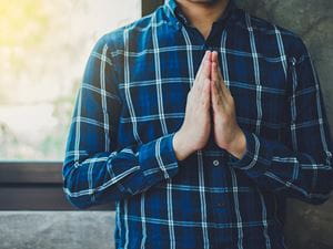 man praying