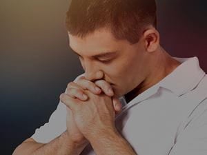 man praying