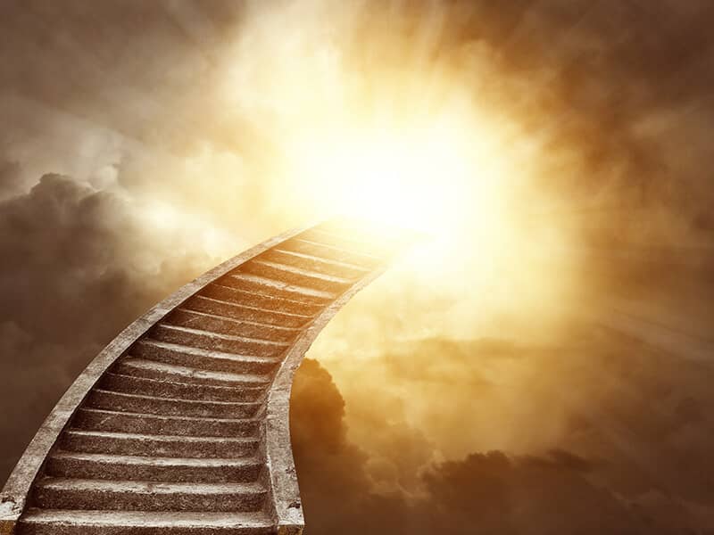 faith christian stairs heaven light death credit shutterstock