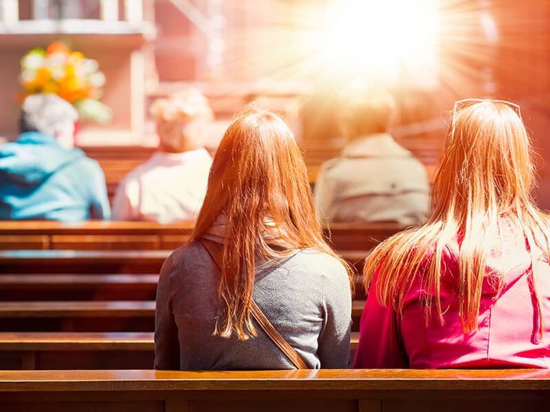 faith christian young women church pews sermon