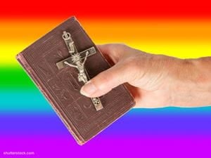 Rainbow flag Bible