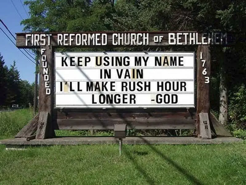 Ridiculously Funny Church Signs | Funny Church Signs | Hilarious Church ...