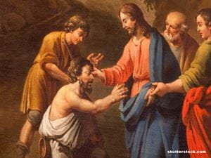 Jesus heal blind man