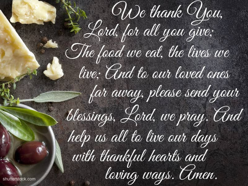 5 Great and Quick Prayers Before Meals