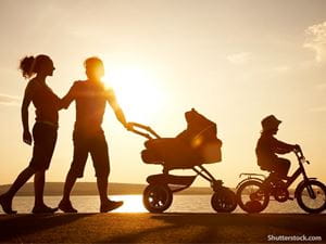 family beach