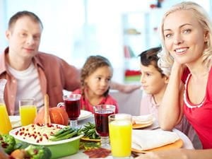 family eating