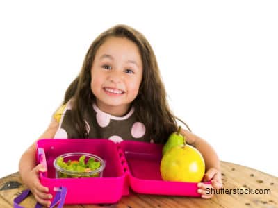 Little Girl with Lunchbox