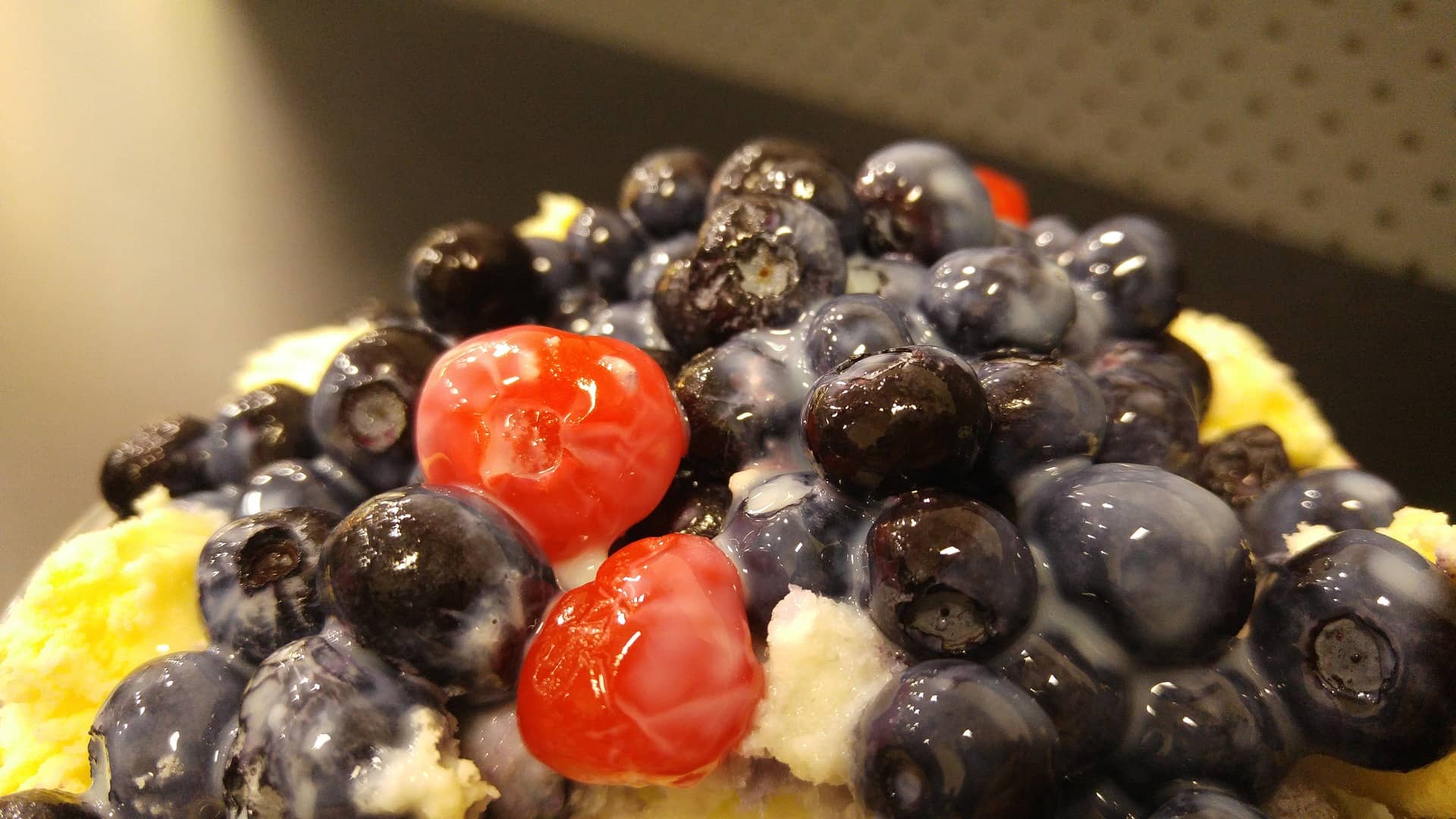 berries and ice cream