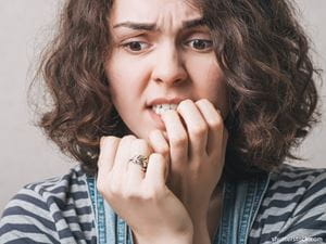 Woman having panic attack