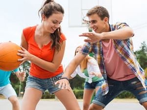 Playing Basketball