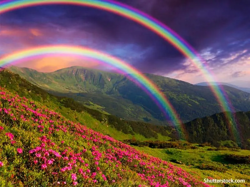 scenic rainbow mountains