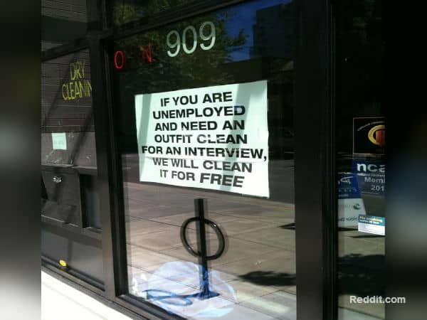 Dry Cleaners for Unemployed