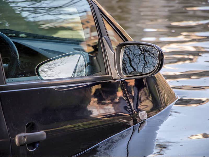 submerged car