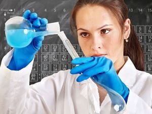 science lab woman