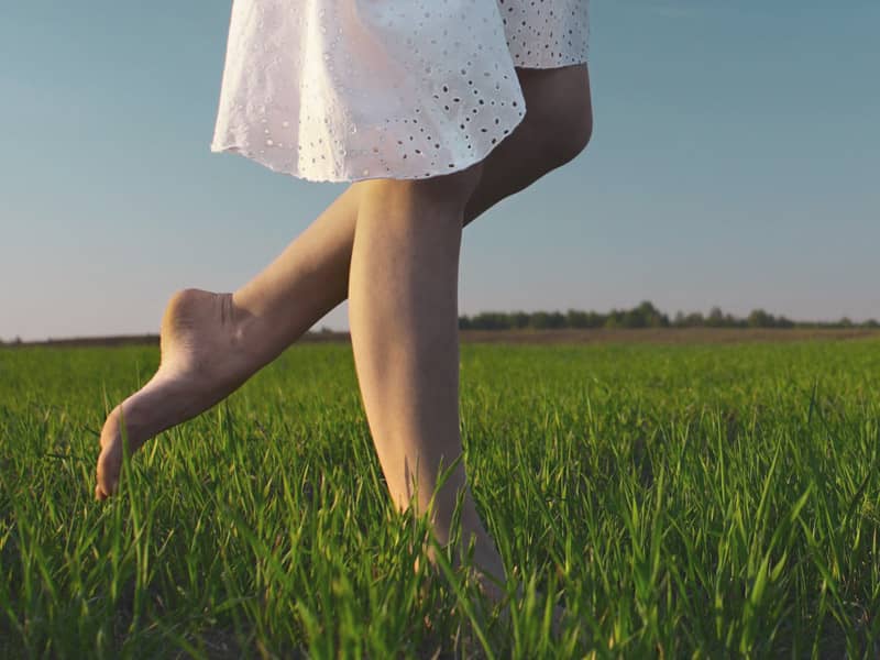 Woman in grass