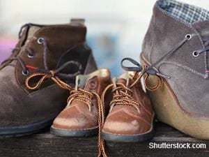 man and childs shoes 
