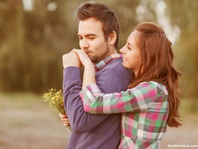 man, kissing, hand