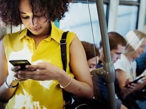 woman on bus