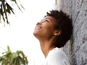 Woman Looking Up