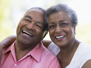 elderly couple in love