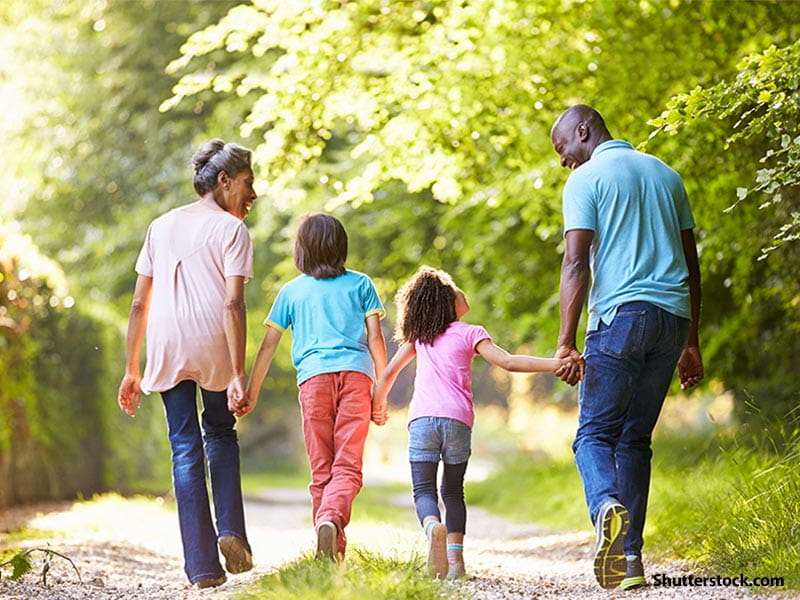 people family walk