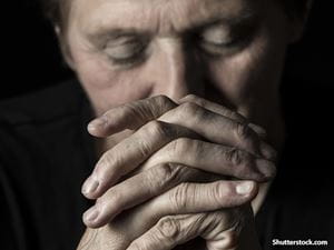 people elderly man praying