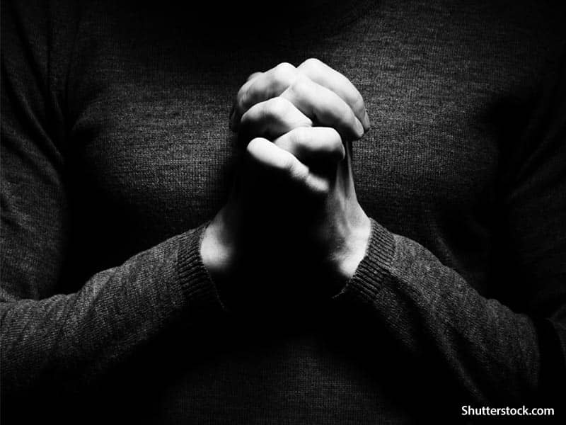 religious man praying