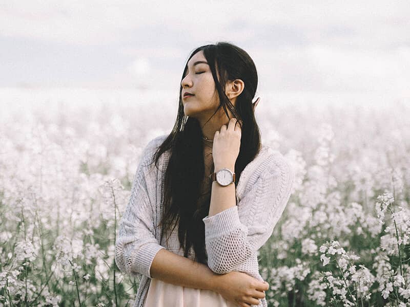 Woman in field