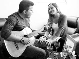 Couple Playing Guitar 