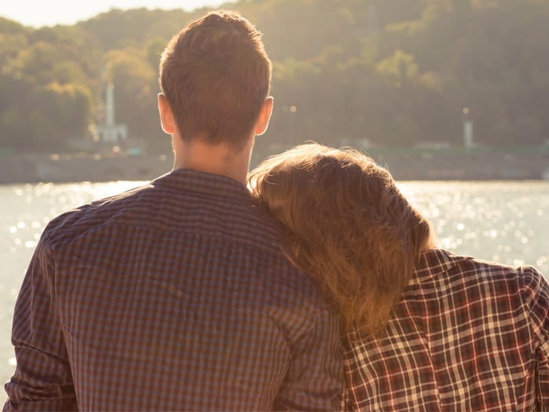 couple at lake