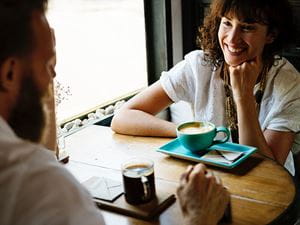 Couple drinking coffee