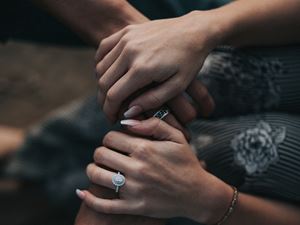 couple holding hands