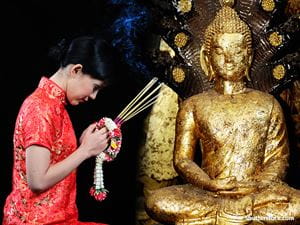 religion buddhist woman praying