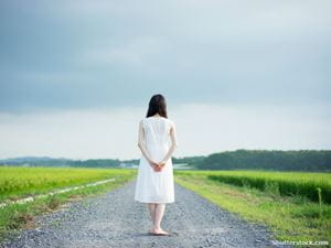 Woman looking at sky