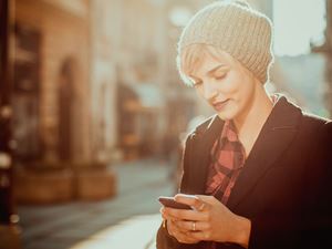 woman on cell phone