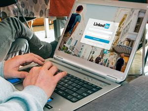 LinkedIn on laptop