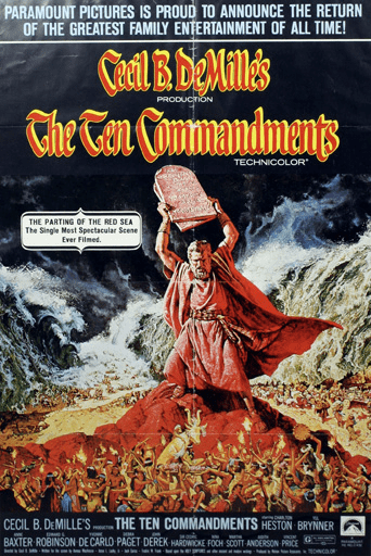 The Ten Commandments bible movie poster