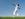 Woman spinning in an open field under a clear blue sky