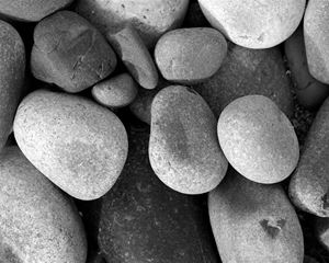 black and white stones
