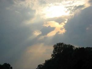 Angel sighting cloud sky light